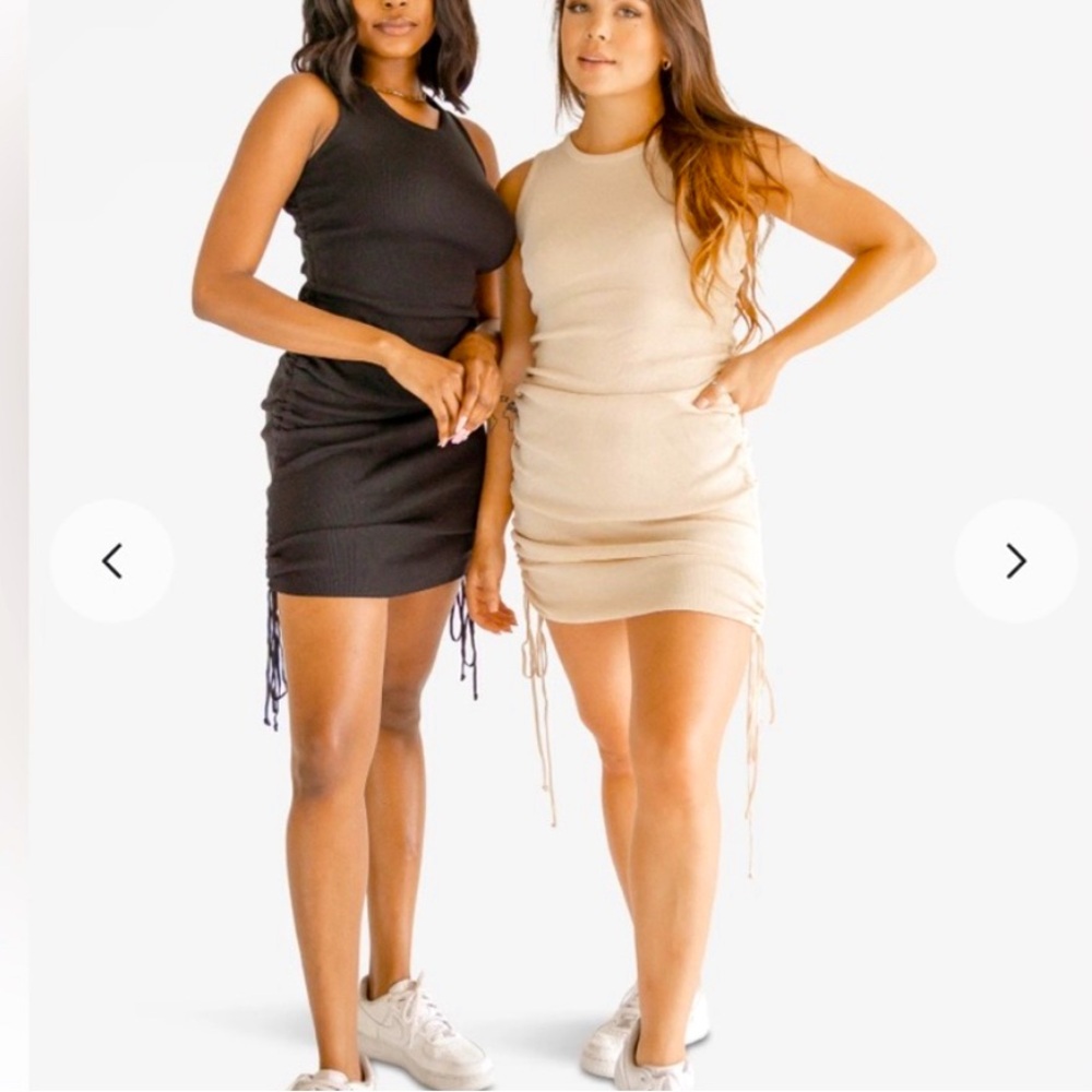 2- LIONESS Military Minds Ruching Knit Dresses